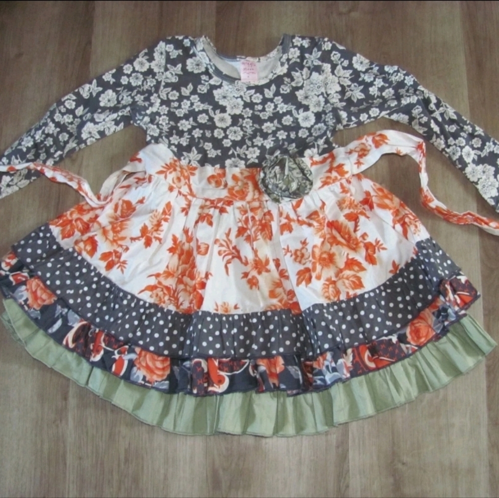 {Giggle Moon} Floral Modpodge Layered Dress